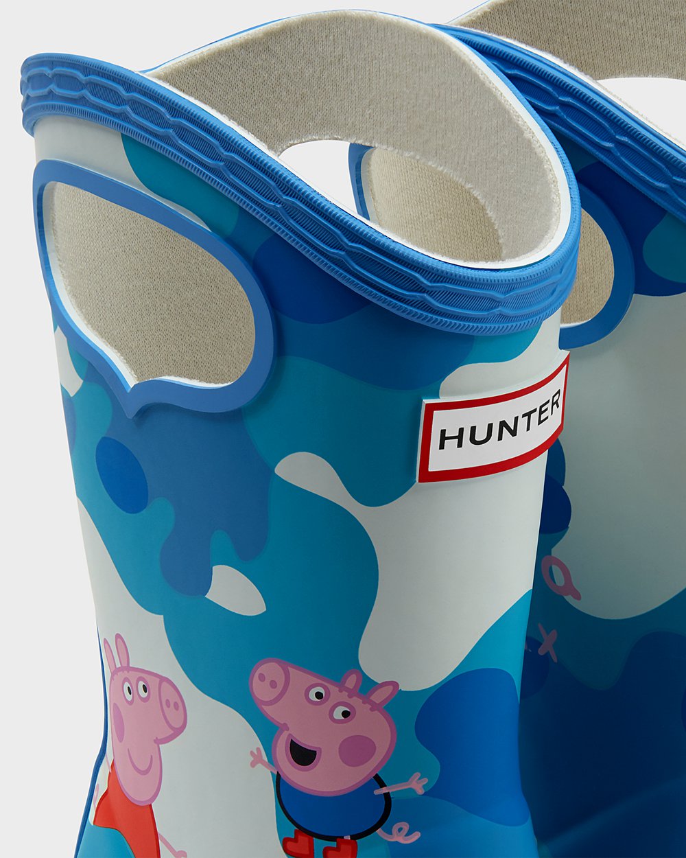 Galochas Hunter Criança Azuis - Original First Peppa Pig Grab Handle - 85PYMLGRQ